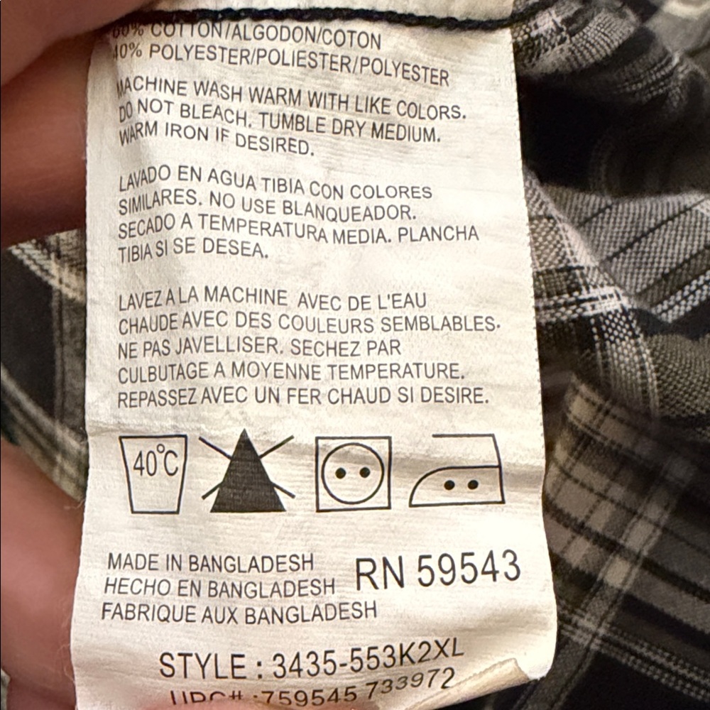 Dickies Casual Plaid Button Down Shirt Relaxed Fit Lightweight Short Sleeve - Picture 4 of 6